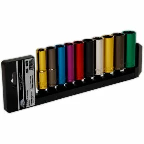 Autojack 1/2 SQ Drive 10pc Metric Professional Deep Socket Set 3 Autojack 1/2 SQ Drive 10pc Metric Professional Deep Socket Set