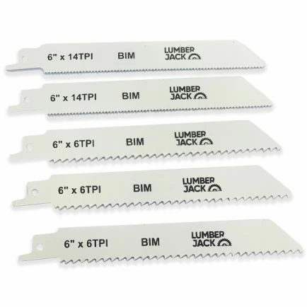 Lumberjack 5 Piece Metal & Wood Universal Reciprocating Saw Blades For RSS150 4 Lumberjack 5 Piece Metal & Wood Universal Reciprocating Saw Blades For RSS150 - Image 2