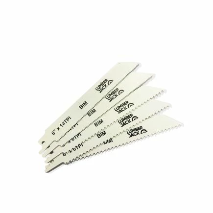 Lumberjack 5 Piece Metal & Wood Universal Reciprocating Saw Blades For RSS150 3 Lumberjack 5 Piece Metal & Wood Universal Reciprocating Saw Blades For RSS150
