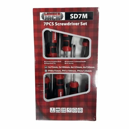 Lumberjack 7 Piece Magnetic Tipped Screwdriver Set 4 Lumberjack 7 Piece Magnetic Tipped Screwdriver Set - Image 2