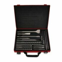 Lumberjack TRADE 17Pc SDS Plus Drill Bit & Chisel Set In Metal Storage Case