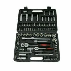 Autojack 94 Piece Metric Socket Set 1/2" & 1/4" -Lumberjack shop SS94SS 05