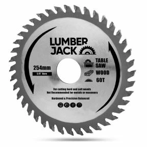 Lumberjack 254mm Circular Saw Blade TCT 60T 5/8" Bore For TS1800 3 Lumberjack 254mm Circular Saw Blade TCT 60T 5/8" Bore For TS1800