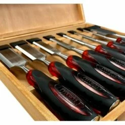 Lumberjack 8 Piece Bevel Edge Chisel Set In Wooden Case -Lumberjack shop WCS8P3