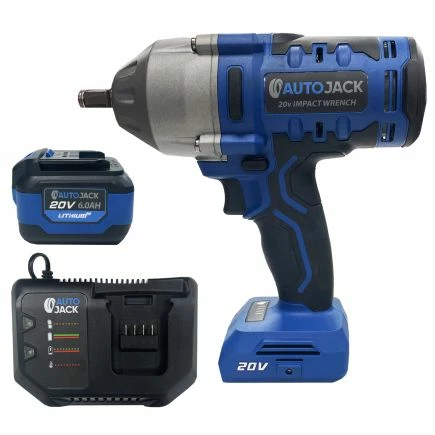 Autojack Cordless Impact Wrench 1000Nm 1/2" Drive With 20V 6Ah Battery & Charger 3 Autojack Cordless Impact Wrench 1000Nm 1/2" Drive With 20V 6Ah Battery & Charger