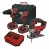Lumberjack Cordless 20V Twin Kit Combi Drill Impact Driver Drill & Jigsaw With 4A Batteries & Fast Charger 2 Lumberjack Cordless 20V Twin Kit Combi Drill Impact Driver Drill & Jigsaw With 4A Batteries & Fast Charger -Lumberjack shop kit3 1