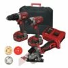 Lumberjack Cordless 20V Twin Kit Combi Drill Impact Driver Drill & Mini Plunge Saw With 4A Batteries Fast Charger & Blades 1 Lumberjack Cordless 20V Twin Kit Combi Drill Impact Driver Drill & Mini Plunge Saw With 4A Batteries Fast Charger & Blades -Lumberjack shop kit3 7