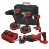 Lumberjack Cordless 20V Combi Drill Impact Driver Drill LED Torch & Recip Reciprocating Saw With 4A Batteries & Fast Charger -Lumberjack shop kit4 11