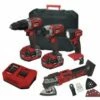 Lumberjack Cordless 20V Combi Drill Impact Driver Drill LED Torch & Multi Tool With 4A Batteries & Fast Charger 2 Lumberjack Cordless 20V Combi Drill Impact Driver Drill LED Torch & Multi Tool With 4A Batteries & Fast Charger -Lumberjack shop kit4 12