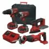 Lumberjack Cordless 20V Combi Drill Impact Driver Drill Detail Sander & Recip Reciprocating Saw With 4A Batteries & Fast Charger 2 Lumberjack Cordless 20V Combi Drill Impact Driver Drill Detail Sander & Recip Reciprocating Saw With 4A Batteries & Fast Charger -Lumberjack shop kit4 16
