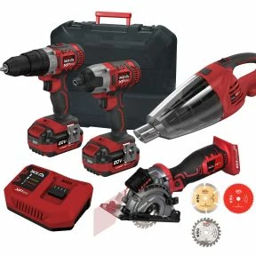 Lumberjack Cordless 20V Combi Drill Impact Driver Drill Vacuum & Plunge Saw With 4A Batteries & Fast Charger 3 Lumberjack Cordless 20V Combi Drill Impact Driver Drill Vacuum & Plunge Saw With 4A Batteries & Fast Charger