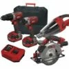 Lumberjack Cordless 20V Combi Drill Impact Driver Drill Vacuum & Circular Saw With 4A Batteries & Fast Charger -Lumberjack shop kit4 34