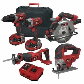 Lumberjack Cordless 20V Combi Drill Impact Driver Drill Jigsaw Circular Saw & Recip Saw With 4A Batteries & Fast Charger 3 Lumberjack Cordless 20V Combi Drill Impact Driver Drill Jigsaw Circular Saw & Recip Saw With 4A Batteries & Fast Charger
