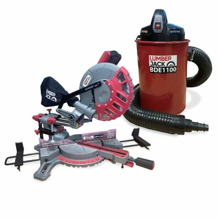 Lumberjack 8" Single Bevel Mitre Saw & 1100W Dust Extractor 2 Lumberjack 8" Single Bevel Mitre Saw & 1100W Dust Extractor